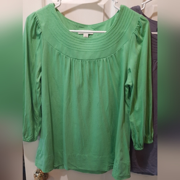 Banana Republic 3/4 Sleeve Cotton Peasant Blouse size Small, Bundle of 2 - Picture 3 of 10